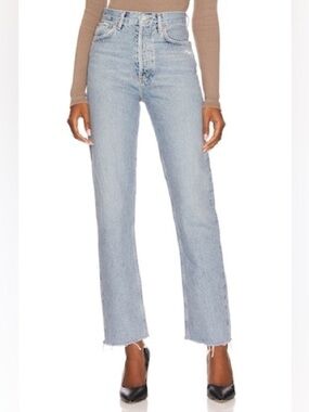 Agolde 90s Pinch Waist Raw Hem Jeans in Ruminate